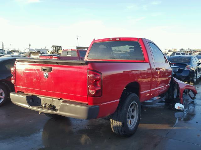 1D7HA16K68J124431 - 2008 DODGE RAM 1500 S RED photo 4