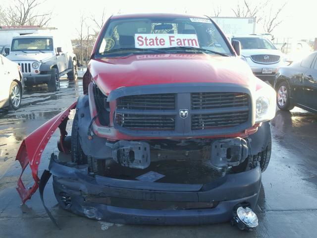 1D7HA16K68J124431 - 2008 DODGE RAM 1500 S RED photo 9