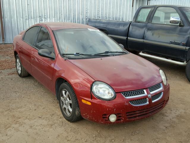 1B3ES56CX4D552281 - 2004 DODGE NEON SXT RED photo 1