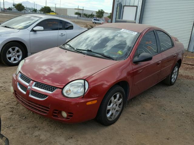 1B3ES56CX4D552281 - 2004 DODGE NEON SXT RED photo 2