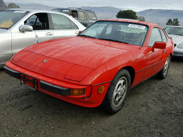 WP0AA0926JN451637 - 1988 PORSCHE 924 S RED photo 2