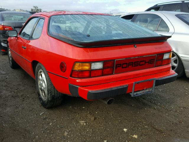 WP0AA0926JN451637 - 1988 PORSCHE 924 S RED photo 3