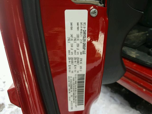 2C4RDGEG2ER299286 - 2014 DODGE GRAND CARA RED photo 10