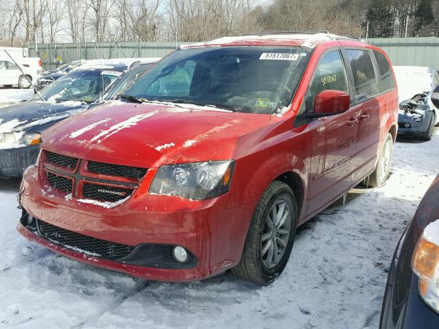 2C4RDGEG2ER299286 - 2014 DODGE GRAND CARA RED photo 2