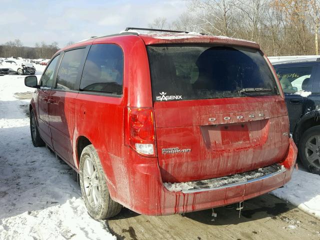 2C4RDGEG2ER299286 - 2014 DODGE GRAND CARA RED photo 3