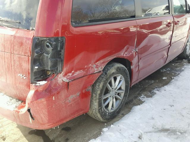 2C4RDGEG2ER299286 - 2014 DODGE GRAND CARA RED photo 9