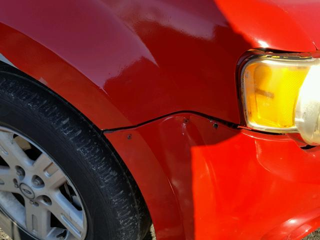 1FMCU49369KA89754 - 2009 FORD ESCAPE HYB RED photo 10