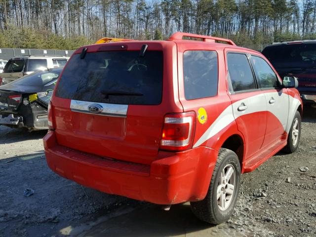 1FMCU49369KA89754 - 2009 FORD ESCAPE HYB RED photo 4