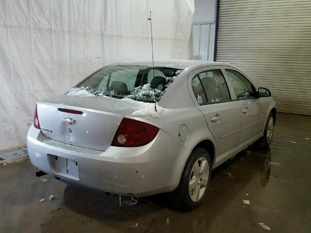 1G1AL55F977191983 - 2007 CHEVROLET COBALT LT SILVER photo 4