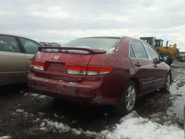 1HGCM56634A011537 - 2004 HONDA ACCORD EX BURGUNDY photo 4