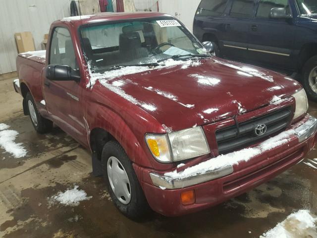 5TENL42N8YZ698849 - 2000 TOYOTA TACOMA BURGUNDY photo 1