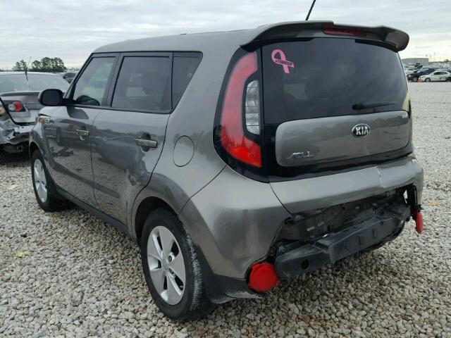 KNDJN2A29F7211425 - 2015 KIA SOUL GRAY photo 3