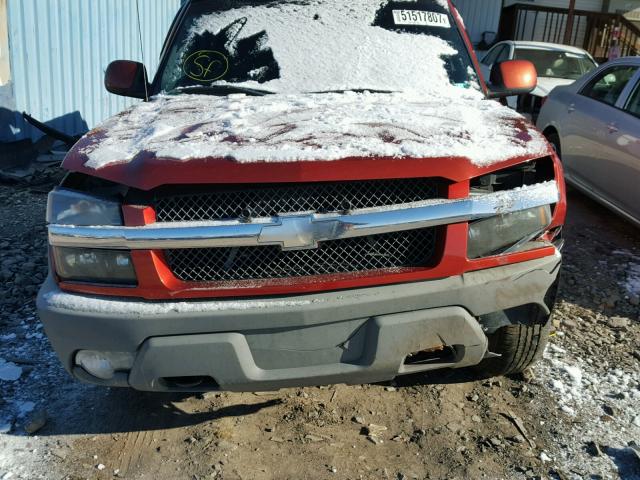 3GNEK13T32G302013 - 2002 CHEVROLET AVALANCHE ORANGE photo 7