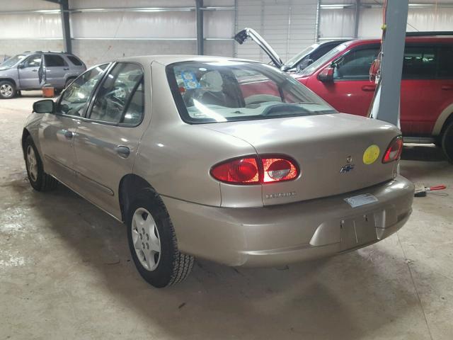 1G1JC524817339020 - 2001 CHEVROLET CAVALIER B TAN photo 3