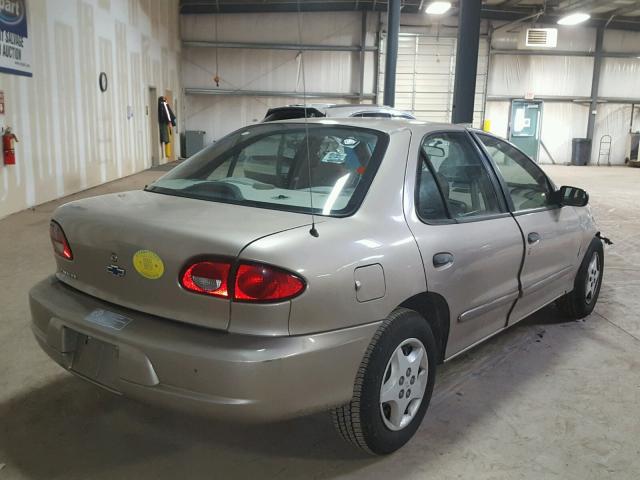 1G1JC524817339020 - 2001 CHEVROLET CAVALIER B TAN photo 4