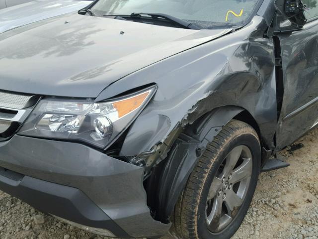 2HNYD285X8H501479 - 2008 ACURA MDX SPORT GRAY photo 9