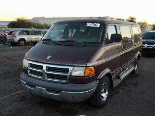 2B6HB11YXXK554179 - 1999 DODGE RAM VAN B1 MAROON photo 2