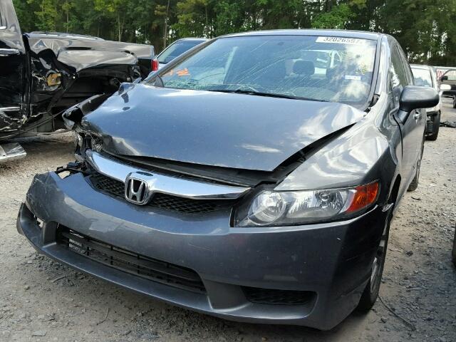 2HGFA16879H312157 - 2009 HONDA CIVIC EX GRAY photo 2