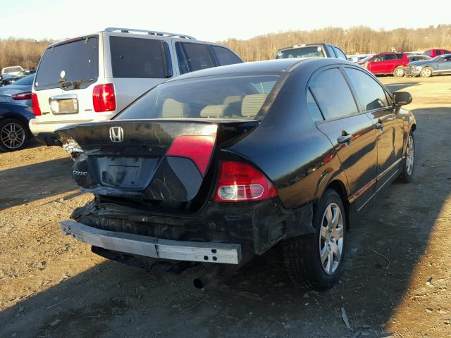 2HGFA15508H310580 - 2008 HONDA CIVIC LX BLACK photo 4