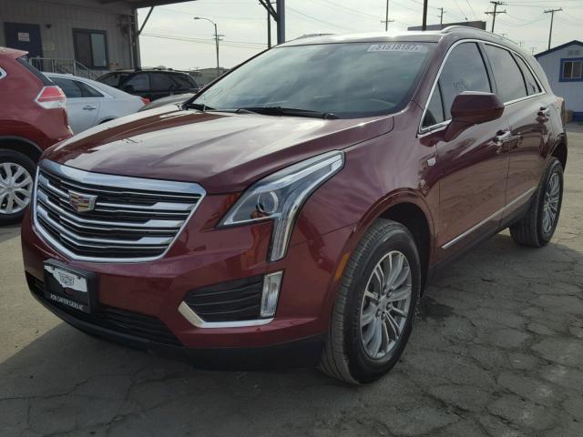 1GYKNBRS7HZ323344 - 2017 CADILLAC XT5 LUXURY RED photo 2