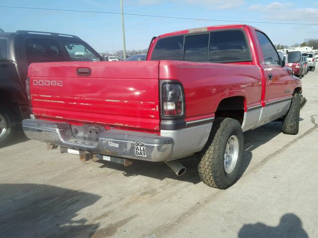 3B7HC16YXRM558610 - 1994 DODGE RAM 1500 RED photo 4