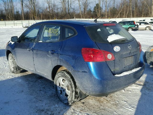 JN8AS58V88W141598 - 2008 NISSAN ROGUE S BLUE photo 3