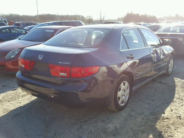 1HGCM56465A046959 - 2005 HONDA ACCORD LX BLUE photo 4