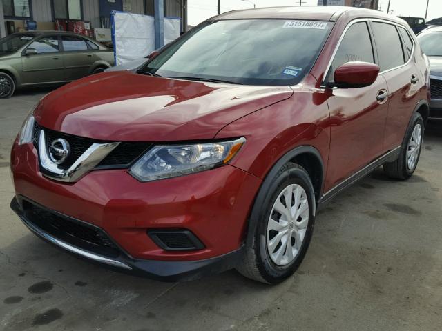 JN8AT2MTXGW010767 - 2016 NISSAN ROGUE S RED photo 2