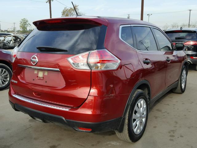 JN8AT2MTXGW010767 - 2016 NISSAN ROGUE S RED photo 4