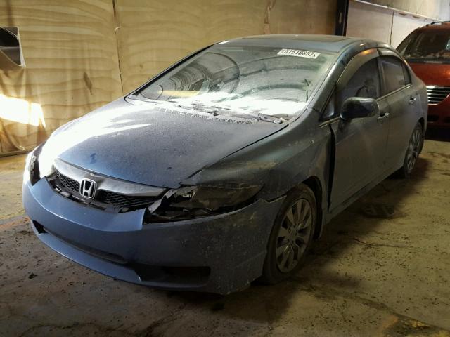 19XFA1F89AE014904 - 2010 HONDA CIVIC EX BLUE photo 2