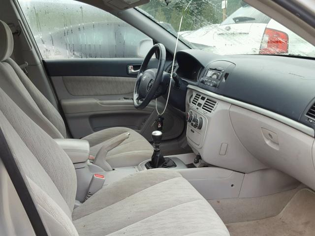 KMHET46C86A139863 - 2006 HYUNDAI SONATA GL SILVER photo 5