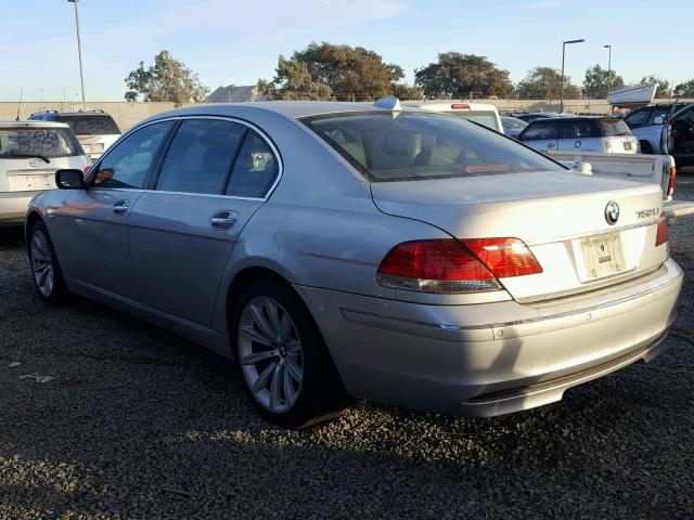 WBAHN835X7DT65215 - 2007 BMW 750 SILVER photo 3