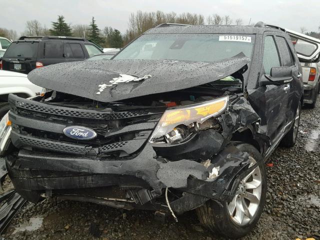 1FM5K8F8XFGC66228 - 2015 FORD EXPLORER L BLACK photo 2