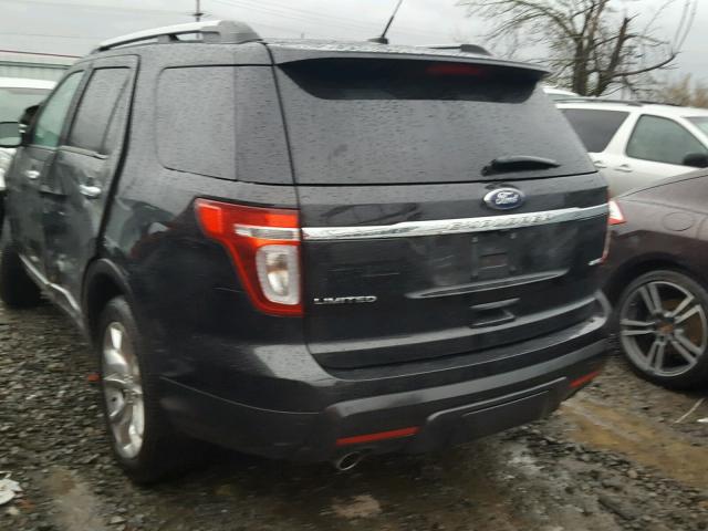 1FM5K8F8XFGC66228 - 2015 FORD EXPLORER L BLACK photo 3