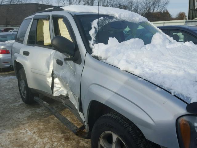 1GNDT13S082178980 - 2008 CHEVROLET TRAILBLAZE SILVER photo 9