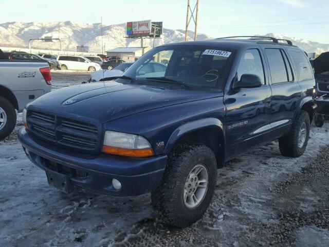 1B4HS28Z1XF597286 - 1999 DODGE DURANGO BLUE photo 2