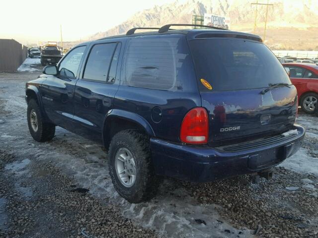 1B4HS28Z1XF597286 - 1999 DODGE DURANGO BLUE photo 3