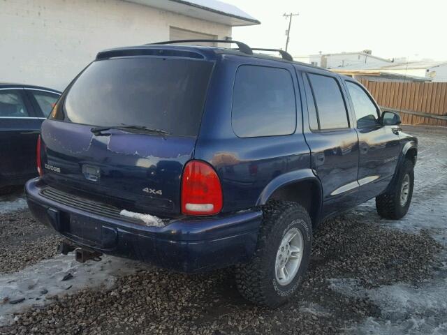 1B4HS28Z1XF597286 - 1999 DODGE DURANGO BLUE photo 4