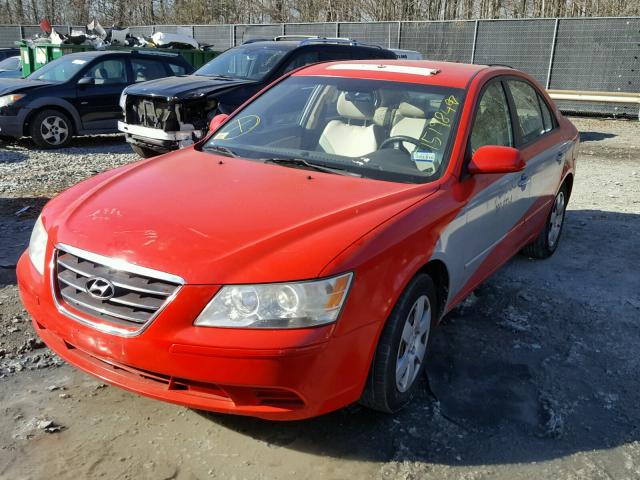 5NPET46C29H550662 - 2009 HYUNDAI SONATA GLS RED photo 2