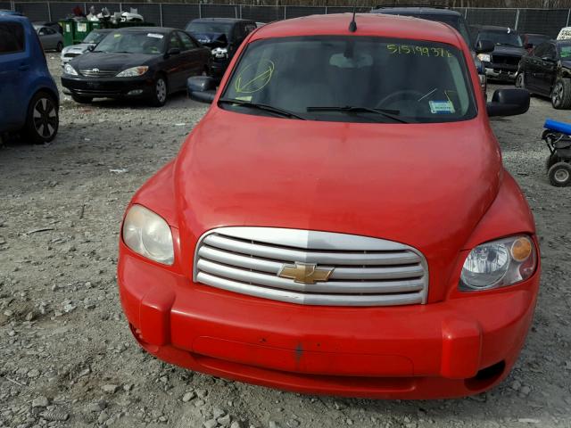 3GNBAADB7AS534511 - 2010 CHEVROLET HHR LS RED photo 9