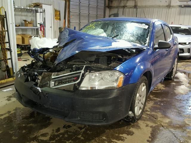 1C3CDZAGXCN269720 - 2012 DODGE AVENGER SE BLUE photo 2