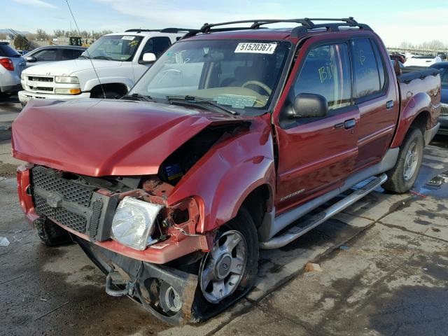 1FMZU77E71UC58804 - 2001 FORD EXPLORER S RED photo 2