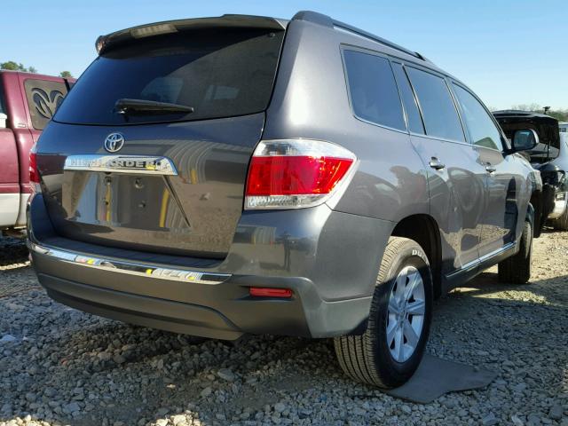 5TDZA3EH4CS022444 - 2012 TOYOTA HIGHLANDER GRAY photo 4