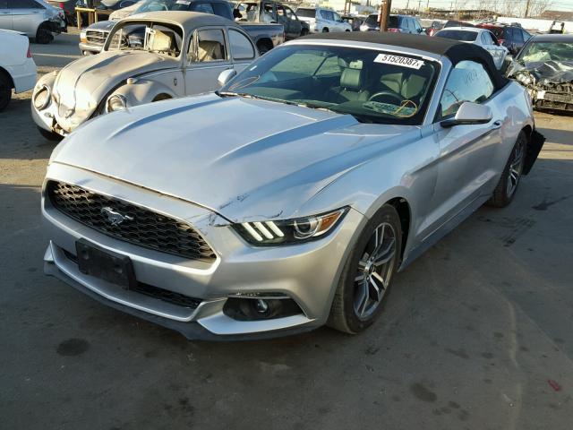 1FATP8UH8H5204637 - 2017 FORD MUSTANG SILVER photo 2