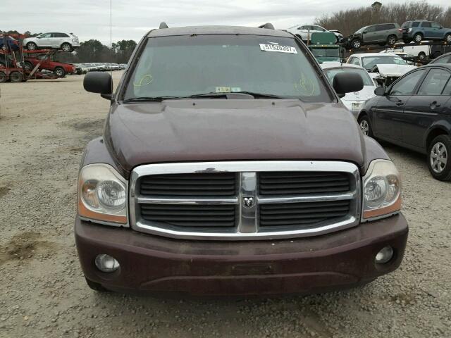 1D4HB58D14F241542 - 2004 DODGE DURANGO LI MAROON photo 9