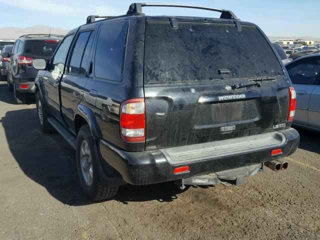 JN8DR09X31W562128 - 2001 NISSAN PATHFINDER BLACK photo 3