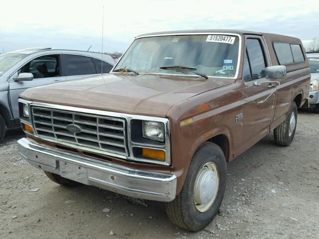 1FTHF2514FKA07206 - 1985 FORD F250 BROWN photo 2