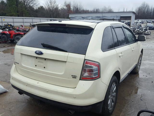 2FMDK49C67BB45256 - 2007 FORD EDGE SEL P WHITE photo 4