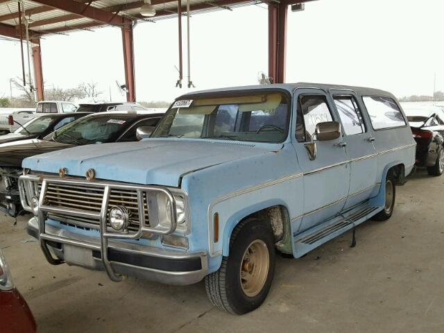 CCS166F138354 - 1976 CHEVROLET SUB 2500 I BLUE photo 2