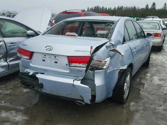 5NPET46F47H160797 - 2007 HYUNDAI SONATA GL BLUE photo 4